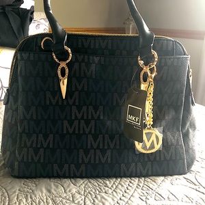 Beautiful MKF logo vegan leather bag